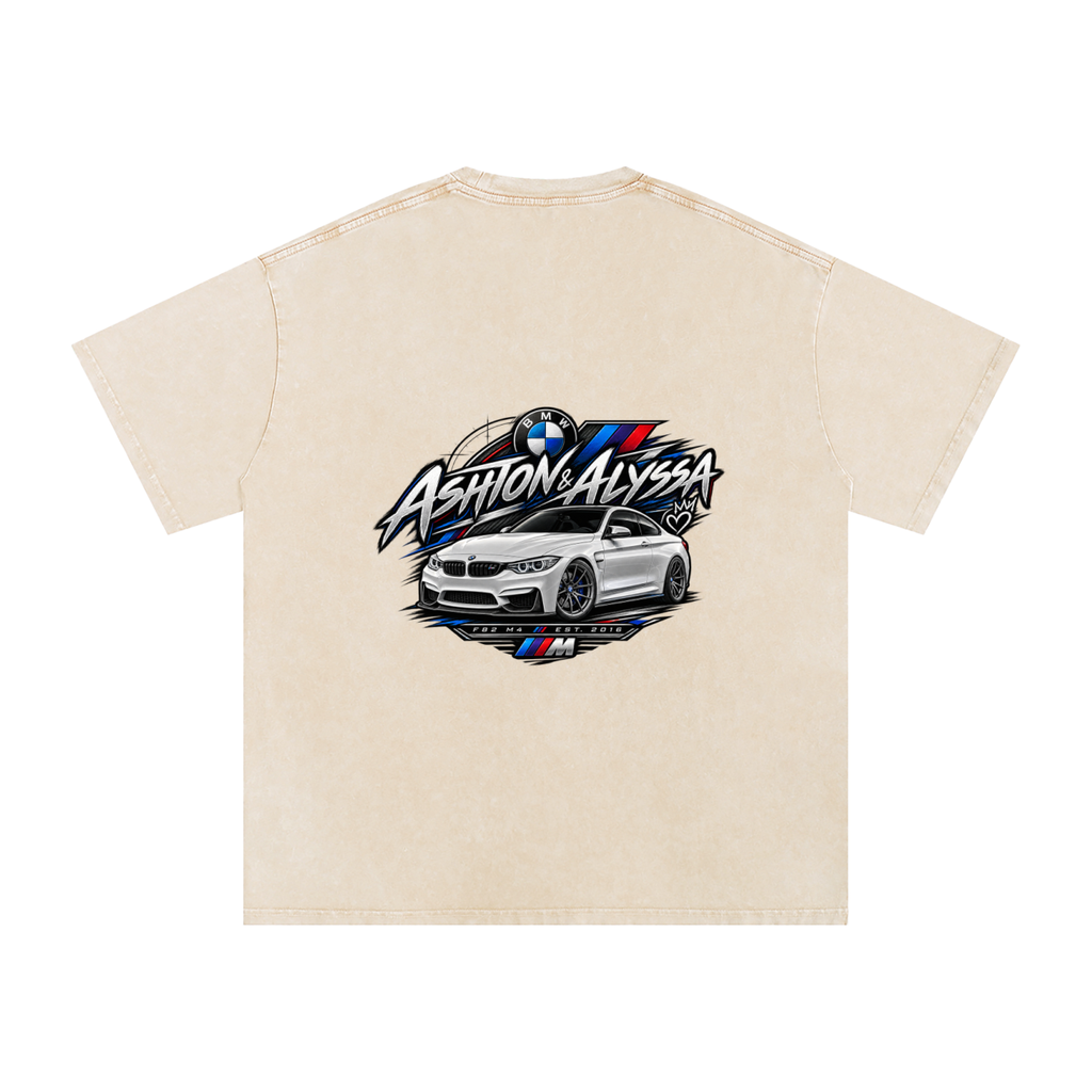 Snow Washed Oversized  BMW F82 Cotton T-Shirt