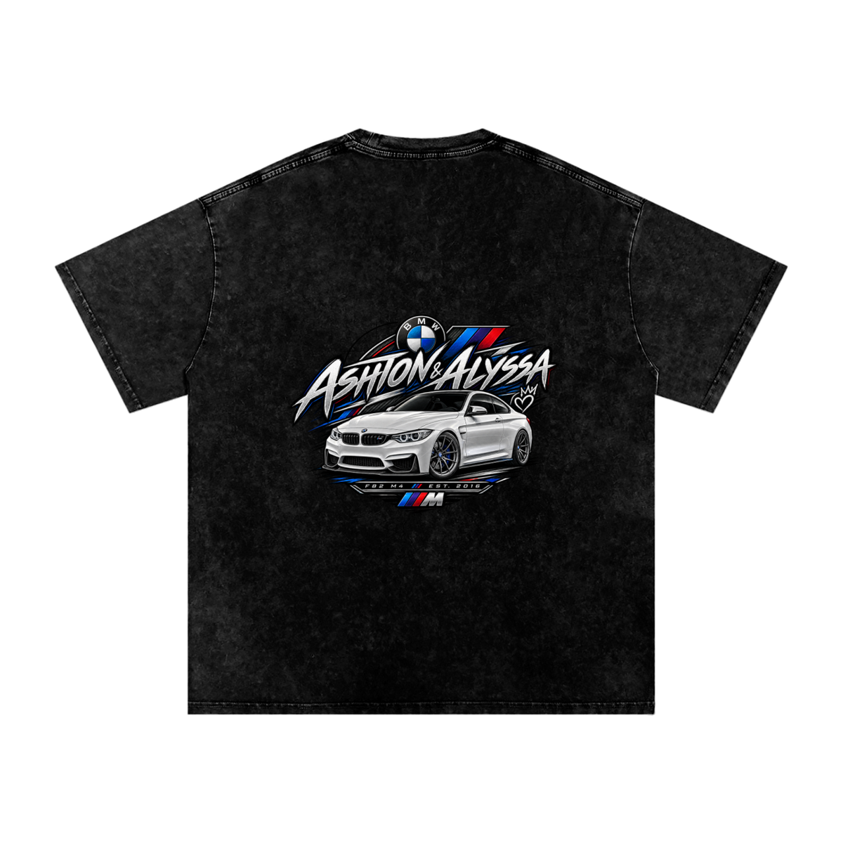Snow Washed Oversized  BMW F82 Cotton T-Shirt