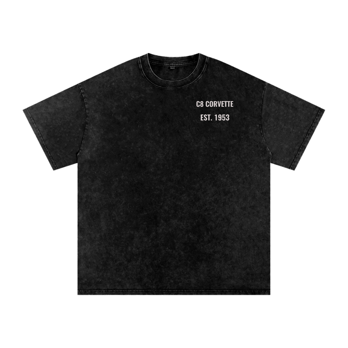 Snow Washed Oversized C8 CORVETTE Cotton T-Shirt