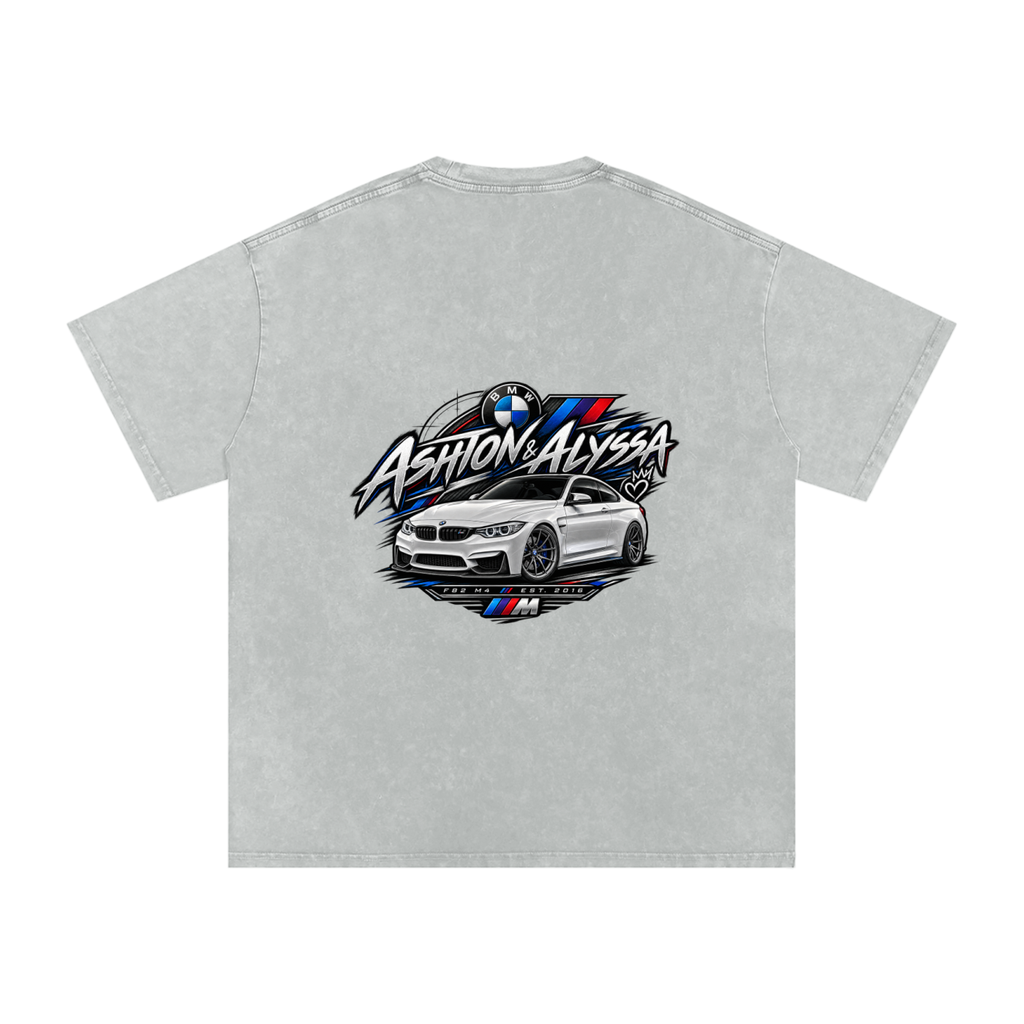 Snow Washed Oversized  BMW F82 Cotton T-Shirt